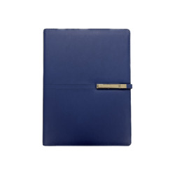 Тефтер А5 тъмносин със закопчалка