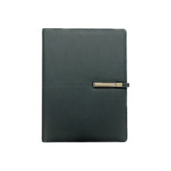 Тефтер A5 тъмнозелен със закопчалка