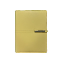 Тефтер А5 жълт със закопчалка