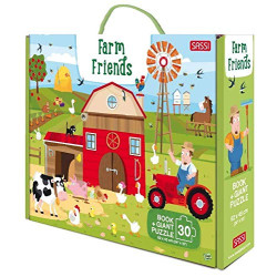 Пъзел Sassi с книжка Farm Friends 30 части Пъзел Sassi с книжка Farm Friends 30 части