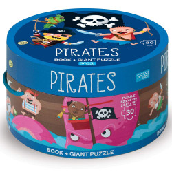 Пъзел Sassi с книжка 30 части Pirates Пъзел Sassi с книжка 30 части Pirates