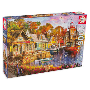 Пъзел Educa от 5000 части - Пристанищна вечер