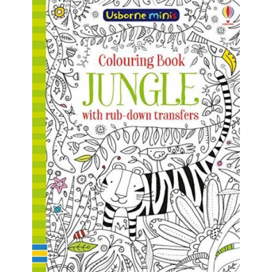 Colouring Book Jungle with Rub Downs