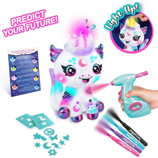 Творчески комплект Canal Toys Airbrush plush - Плюшена играчка за оцветяване, Еднорог | Игри и играчки