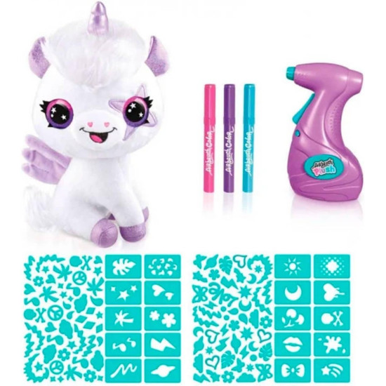 Творчески комплект Canal Toys Airbrush plush - Плюшена играчка за оцветяване, Светещ еднорог | Игри и играчки
