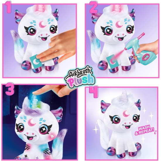 Творчески комплект Canal Toys Airbrush plush - Плюшена играчка за оцветяване, Еднорог