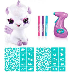 Творчески комплект Canal Toys Airbrush plush - Плюшена играчка за оцветяване, Светещ еднорог