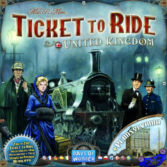 Разширение за настолна игра Ticket to Ride: United Kingdom & Pennsylvania | Days of Wonder