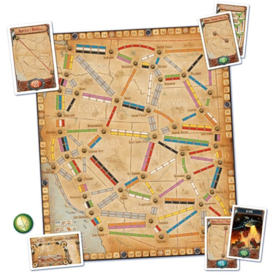 Разширение за настолна игра Ticket to Ride - France & Old West