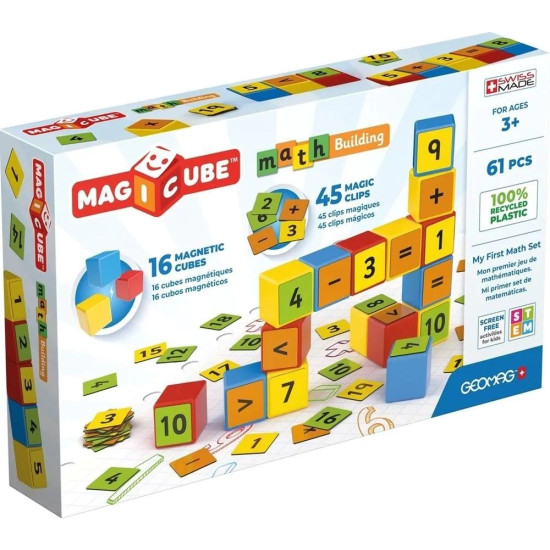 Магнитни кубчета Geomag - Математика, 61 части | Игри и играчки