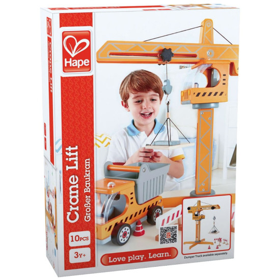 Игрален комплект Hape - Товарен кран | Игри и играчки