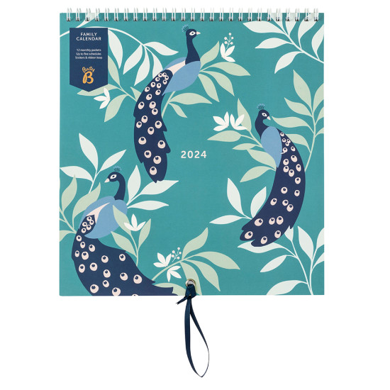 Календар AW23 Family Calendar - Peacock. FSC MIX | Тефтери, бележници и планери