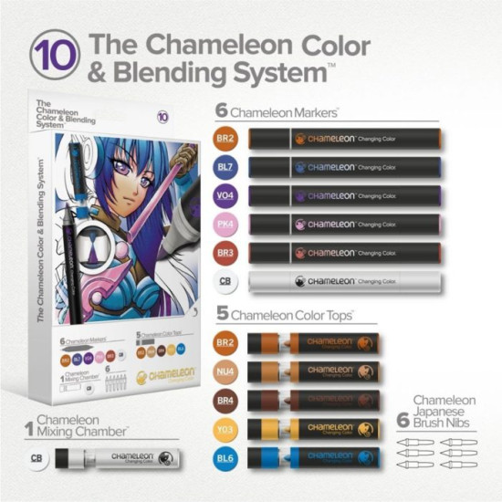 Комплект маркери Chameleon Colour & Blending System #10 | Изкуство и художествени материали