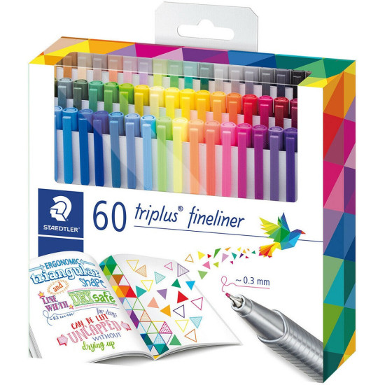 Комплект тънкописци Staedtler 45+15 цвята | Ученически пособия