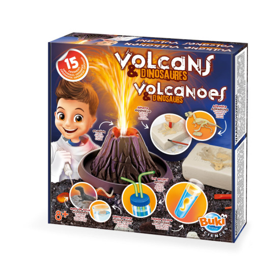 Комплект за експерименти Buki Sciences - Вулкани и динозаври | Игри и играчки