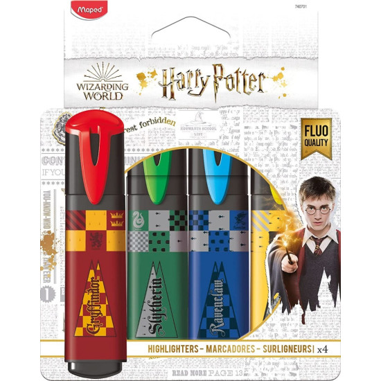 Комплект текст маркери Maped Harry Potter - 4 цвята | Изкуство и художествени материали