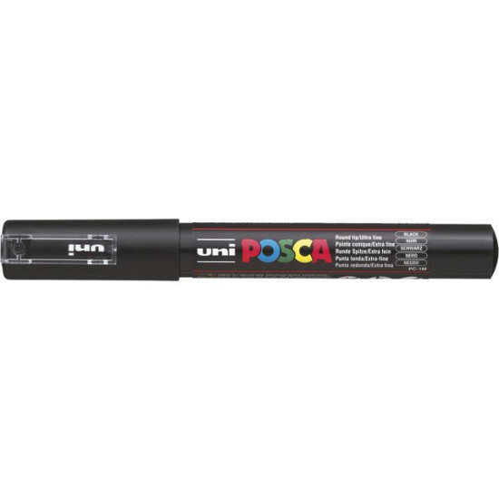 Маркер акрилен Posca PC - 1M 0.7 mm Black | Изкуство и художествени материали