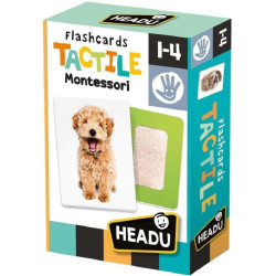 Образователни флаш карти Headu Montessori - Животни с докосване