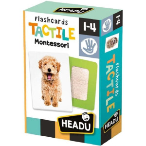 Образователни флаш карти Headu Montessori - Животни с докосване