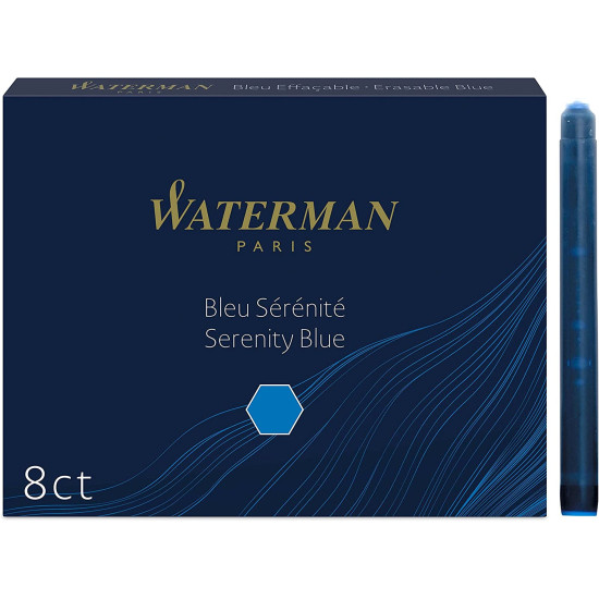 Патрончета Waterman Std за писалка, дълги, син 1 бр. | Луксозни пишещи средства