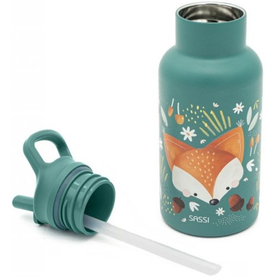 Бутилка за вода Sassi Crunchy The Fox - 500 ml | Кутии за храна и бутилки