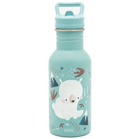 Бутилка за вода Sassi Munchy The Bear - 500 ml | Кутии за храна и бутилки