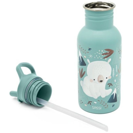 Бутилка за вода Sassi Munchy The Bear - 500 ml | Кутии за храна и бутилки