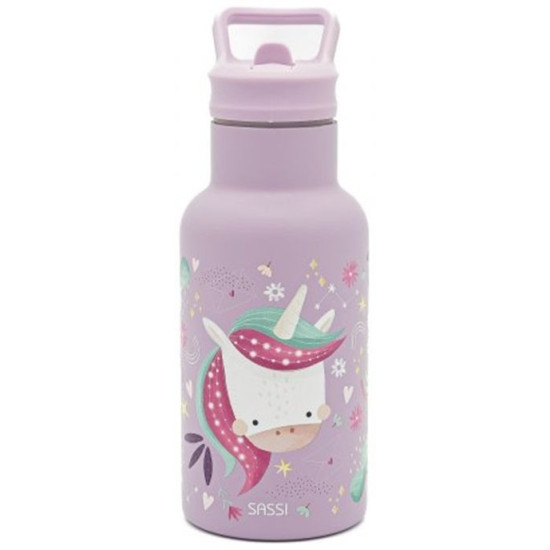 Бутилка за вода Sassi Sparkly The Unicorn - 500 ml | Кутии за храна и бутилки