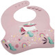 Силиконов лигавник Sassi - Sparkly The Unicorn, розов | Аксесоари за хранене