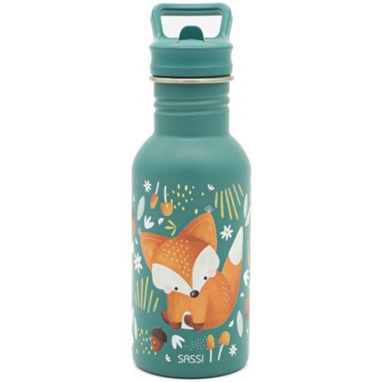 Бутилка за вода Sassi Crunchy The Fox - 500 ml