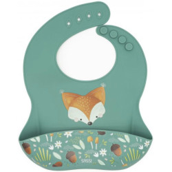 Силиконов лигавник Sassi - Crunchy The Fox, зелен Силиконов лигавник Sassi - Crunchy The Fox, зелен
