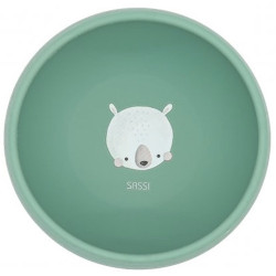 Силиконова купичка с вакуум Sassi - Munchy the Bear, зелена Силиконова купичка с вакуум Sassi - Munchy the Bear, зелена