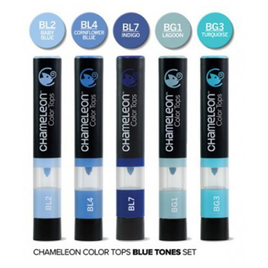 Смесители Chameleon Blue Tones комплект от 5 броя | Изкуство и художествени материали