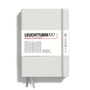 Тефтер Leuchtturm1917 Natural Colors - A5, сив, линиран, твърди корици