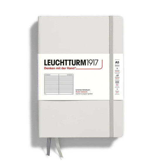 Тефтер Leuchtturm1917 Natural Colors - A5, сив, линиран, твърди корици | Тефтери, бележници и планери