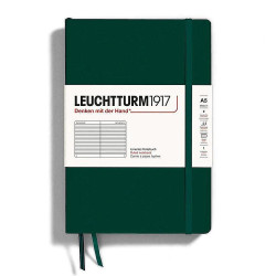 Тефтер Leuchtturm1917 Natural Colors - A5, тъмнозелен, линиран, твърди корици