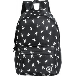 Ученическа раница Playboy Bunny Pattern (черна)