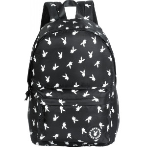 Ученическа раница Playboy Bunny Pattern (черна)