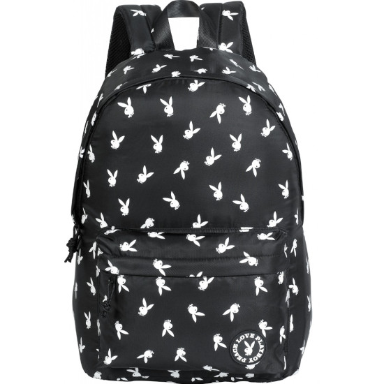 Ученическа раница Playboy Bunny Pattern (черна) | Unkeeper