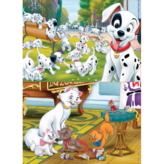 2X25 DISNEY ANIMALS DALMATIANS+ARISTOCATS