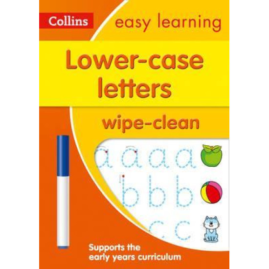 Lower Case Letters Age 3-5 Wipe Clean Activity Book