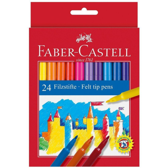 Флумастери Faber-Castell - 24 цвята