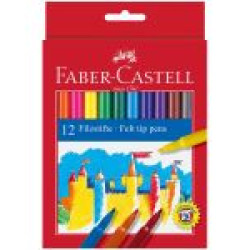 Флумастери Faber-Castell - 12 цвята