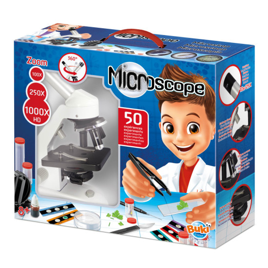 Mикроскоп с аксесоари Buki Sciences - 50 експеримента | Игри и играчки