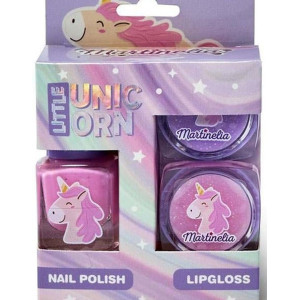 Детски козметичен комплект Martinelia - Little Unicorn, 3 броя
