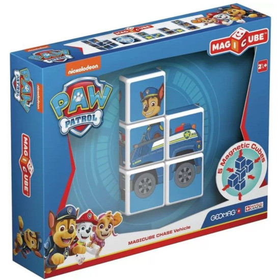 Комплект кубчета Geomag - Magicube Пес Патрул, Колата на Чейс | Игри и играчки