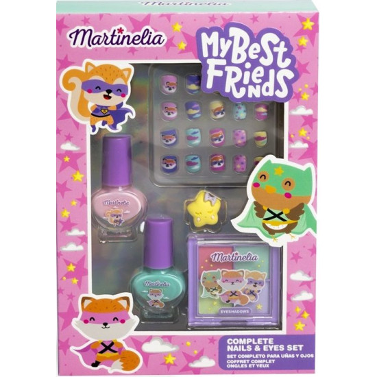 Козметичен комплект Martinelia My Best Friends - За нокти и очи, 5 части | Игри и играчки