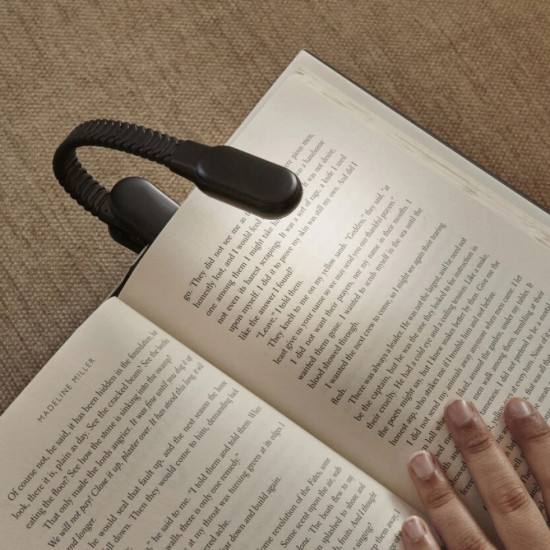 Лампа за четене с USB - черна | Аксесоари за четене