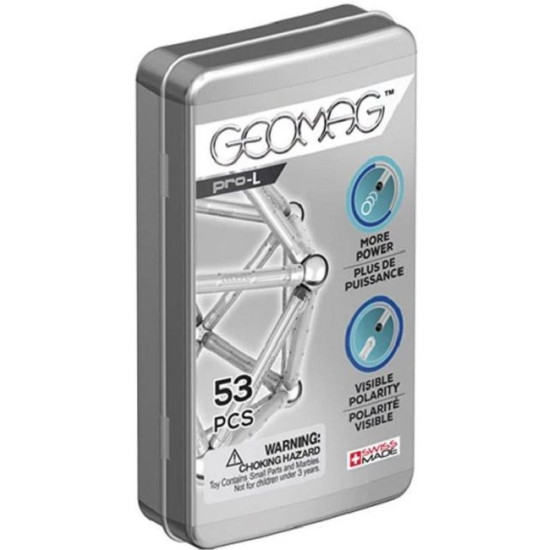 Магнитен конструктор Geomag - Pro-L Pocket Set, 53 части | Игри и играчки