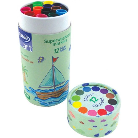 Маркери Spree Art - Superwashable, 12 цвята | Изкуство и художествени материали